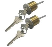 Key4less Lot de 2 cylindres de serrure de jante en chrome satiné | Barre anti-panique de rechange pour dispositif de sortie - Detex Von Duprin Sargent