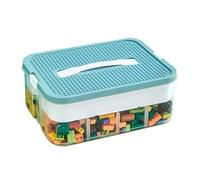 Keyacht Caisse Rangement Plastique pour Lego Boite Rangement Plastique avec Couvercle Boîte de Rangement Transparente Empilable Storage Box Portable Exterieur Intérieurs