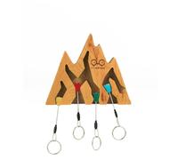 Keyholder montagne en bois de cerisier