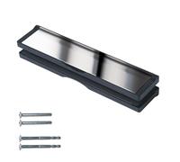 Keypak Boîte aux lettres à manches de 30,6 cm - Rabat anti-claquement et boudin de porte pour portes en uPVC, composite et bois de 20 à 40 mm (noir/chromé)