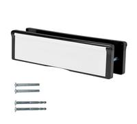 Keypak Boîte aux lettres de porte de 27 cm - pour une épaisseur de porte de 20 à 40 mm, plaque aux lettres à manches pour portes en bois composite UPVC, rabat anti-claquement, boudin de porte