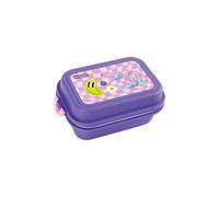 Keyroad Boîte à déjeuner enfant avec compartiments/pour maternelle, école/boîte à goûter légère pour garçons et filles/Thème : sourire violet, lilas, enfants
