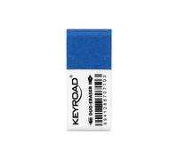 KeyRoad Gomme multi-usages pour crayon et stylo à bille - 1 pièce - Couleur : bleu - blanc - Idéal pour l'école et le bureau - KR971645