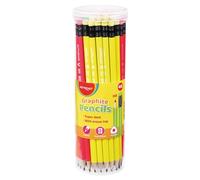 Keyroad HB Lot de 48 crayons en bois triangulaires fluorescents avec gomme - Crayons en bois - Fournitures scolaires
