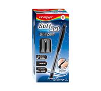 Keyroad Lot de 12 stylos à bille classiques jetables 0,7 mm Noir