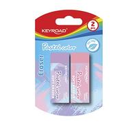 KeyRoad Lot de 2 gommes universelles pour crayons et crayons de couleur/blister/couleur pastel/idéal école bureau KR972036