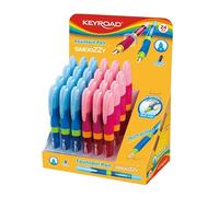 KEYROAD Lot de 24 stylos plume avec poignée ergonomique - Épaisseur de trait M - Idéal pour apprendre à écrire - Plume en acier inoxydable - Parfait pour les élèves - Pour l'école - Emballage cadeau