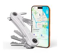 KeySmart iPro Localisateur de clés avec son, porte-clés, compatible avec Apple Find My App, organisateur de clés, suivi de porte-clés compact sans encombrement, batterie rechargeable (jusqu'à 14 clés