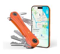 KeySmart iPro Localisateur de clés avec son, porte-clés, compatible avec Apple Find My App, organisateur de clés, suivi de porte-clés compact sans encombrement, batterie rechargeable (jusqu'à 14 clés