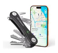 KeySmart iPro Localisateur de clés avec son, porte-clés compatible avec Apple Find My App, organisateur de clés, moniteur de porte-clés compact et sans encombrement, cadeau technique pour homme