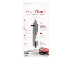 KeySmart MultiTool - Outil multifonction 5 en 1 pour porte-clés polyvalent avec canif, règle, barre de levier, tournevis cruciforme et plat - EDC Gear Mini Multitool