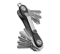 KeySmart Rugged - Porte-clés multifonctionnel, organisateur de clés avec décapsuleur et clip de poche - Organisateur pour jusqu'à 14 clés (Noir)