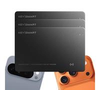 KeySmart SmartCard (Gen 3) Lot de 3 cartes de suivi de portefeuille certifiées MFI, double réseau, compatible avec Apple et Google, localisateur d'articles GPS fin rechargeable pour étiquette de