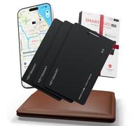 KeySmart SmartCard Lite - Lot de 3 trackers pour portefeuille - Compatible avec l'application Apple « Où est ? » - Batterie non rechargeable de 2 ans - Traceur GPS Bluetooth ultra fin pour