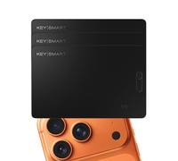 KEYSMART SmartCard Tracker GPS de Portefeuille, Rechargeable et réutilisable, Trou pour Porte-clés, Fonctionne avec l’Application Apple Find My, localisateur d’Objets (Noir, Pack de 3)