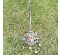 Keyubria Récupérateur de Noix, Collecteur de Noix, Récolteuse De Noix en Aluminium Rouleau Ramasse Noix avec Tige 120cm, Rassembleur De Noix Outil Ramassage Jardin pour Noix,Pacanes, Golf
