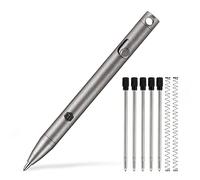 KeyUnity KP00 Stylo À Bille En Alliage De Titane Avec Recharges Bonus, Stylo En Métal Rétractable Pour Une Utilisation Quotidienne Signature, Pointe Fine, Encre Noire (délavé)