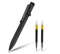 KeyUnity KP03BK Stylo À Bille Avec Pince, Stylo De Poche EDC En Alliage De Titane, Stylo À Bille Rétractable En Métal Pour Un Transport Quotidien