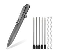 KeyUnity KP04SW Stylo À Bille En Alliage De Titane Avec Pince, Stylo De Poche EDC En Métal Rétractable Pour Un Transport Quotidien