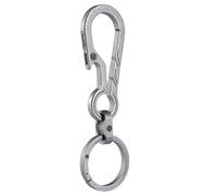 KeyUnity Porte-clés EDC en titane - Outil multifonction 2 en 1 - Mousqueton avec décapsuleur et porte-clés à dégagement rapide - Pour homme et femme - Activités de plein air et utilisation à la maison