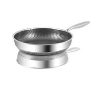 Kf2vBt7dP Poêles à frire Poêle à frire antiadhésive en acier inoxydable 316, poêle Steak, table de cuisson Induction, universelle Poêles à omelettes(30cm)