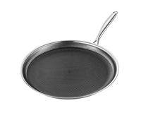 Kf2vBt7dP Poêles à frire Poêle antiadhésive en acier inoxydable 316, poêle à Steak domestique, croûte de gâteau, crêpes, cuisinière Induction, gaz universelle Poêles à omelettes(30cm)