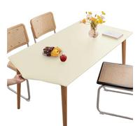KFDZSW Nappe Nappe Amovible, Imperméable Élastique PVC Vinyle Ajustée Couverture de Table Rectangulaire, Pour Cuisine Intérieur Extérieur Pique-Nique Camping (Blanc, 80X80CM)