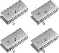 KFGISD, Lot de 4 charnières pivotantes for portes en verre sans cadre,Charnières pour portes en verre(10 12mm)