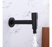 KFGISD, Robinet mural en acier inoxydable for eau froide, for salle de bain, piscine, lave-linge, peinture noire,Robinet