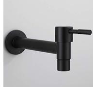 KFGISD, Robinet mural en acier inoxydable for eau froide, for salle de bain, piscine, lave-linge, peinture noire,Robinet