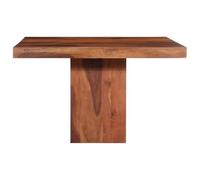 KFGWERSTY Table à manger 120 x 120 x 77 cm en bois massif d'acacia miel | Table carrée en bois d'acacia massif laqué miel 120 x 120 cm pour cuisine et salle à manger