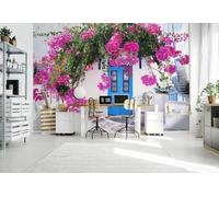 kfjhgbdshhj Tapis intissé à motif floral grec « Allée des fleurs » - Idéal pour le salon et la chambre - Effet 3D, 430 cm x 300 cm Affiche - Giclee - Tableau sans cadre
