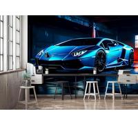 kfjhgbdshhj Tapis intissé pour chambre d'enfant - Motif voiture de sport/gaming - Pour chambre d'enfant - Effet 3D, 200 cm x 140 cm Affiche - Giclee - Tableau sans cadre