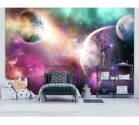 kfjhgbdshhj Tapis intissé pour chambre d'enfant - Thème Planètes, Galaxie, Cosmos et Univers - 150 cm x 105 cm Affiche - Giclee - Tableau sans cadre