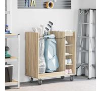 KFPOERTFGD Armoire de golf avec roulettes, armoire de rangement à roulettes, chêne Sonoma 90 x 45 x 98 cm, armoire en bois pour garage et bureau