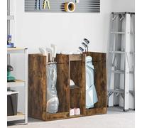 KFPOERTFGD Armoire de golf en bois pour garage, armoire de rangement robuste avec cadre en métal, 102 x 45 x 85,5 cm, aspect chêne