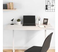 KFPOERTFGD Plateau de bureau 100 x 50 x 2,5 cm en bois massif de pin laqué blanc avec trous de câble pour table de bureau, table PC, meuble