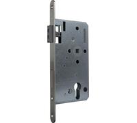 KFV Serrure à loquet magnétique PZW 72mm - Serrure de porte, serrure à encastrer magnétique DM 55 têtière ronde, inox