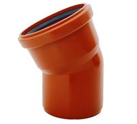 KG Bogen DN 160 30° PVC-U SN8 Angle | Coude avec joint | pour systèmes de drainage externe | Joint en caoutchouc | Installation d’eaux usées | Système de tuyau d’égout pour eaux usées