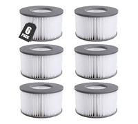 KGC Filtre Spa Lite pour Mspa, 6 pcs Filtre pour Whirlpool MSpa à Partir de 2020, Filtre pour Mspa Lite, Cartouche de Filtre à Eau pour Piscines Gonflables, Bains à Remous et Spas