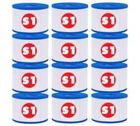 KGC Lot de 12 S1 Filtre pour Spa,Intex PureSpa 29001E,Cartouches Filtrantes | 10.6cm x 4.5cm x 7cm,S1 Filtre Cartouche Piscine Filtrantes,Cartouche Filtre Spa pour Intex S1 Reutilisable