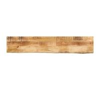 KGFHERENB Plateau de table 160 x 20 cm en bois massif de manguier avec bord | Planche rustique en bois véritable pour table à manger, bureau, salle à manger, pièce unique avec bord d'arbre naturel.