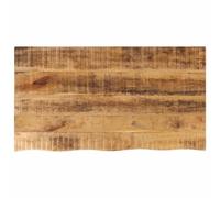 KGFHERENB Plateau de table en bois de manguier massif - 110 x 60 x 3,8 cm | Plateau de table de rechange rustique avec bord naturel de forêt. Idéal comme table de bureau ou de salle à manger pour le