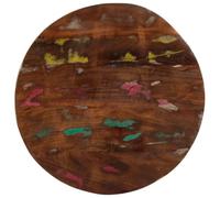 KGFHERENB Plateau de table rond Ø 50 cm en bois massif vieilli de rechange | Plateau de rechange rond rustique en bois massif réutilisable pour salle à manger, salon et tables de bistrot.