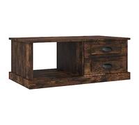 KGFHERENB Table basse en chêne fumé 90 x 50 x 35 cm Table de canapé avec tiroirs