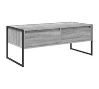 KGFHERENB Table basse gris Sonoma 100 x 46 x 40 cm avec tiroir | Table d'appoint industrielle pour le salon avec espace de rangement supplémentaire et pieds en acier robuste.