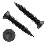 KGGZKG 80 Pièce M4 x 10 mm Vis a Bois Torx Noire Vis Bois Inox Torx V2A Avec Tête Fraisée Tete Plate Penture Filetage Complet Autoperforante pour Panneaux Acoustiques d'aggloméré Meubles