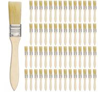 KGGZKG Lot de 58 Pinceaux Peinture 25mm Pinceau Plat Professionnel avec Manche en Bois pour Peinture Murale Ecailles Silicone Gesso Teintures Vernis Colles Bricolage