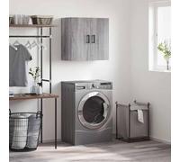 KGHFDVB Armoire murale gris sonoma 60 x 31 x 60 cm en bois | Armoire suspendue avec porte, montage mural sans plancher, espace de rangement pour articles de décoration