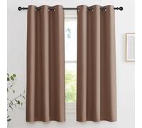 KGORGE Lot de 2 petits rideaux occultants à œillets taupe de 160 cm pour chambre à coucher, salon, cuisine, rideaux modernes de protection de l'intimité, décoration d'intérieur, défaut